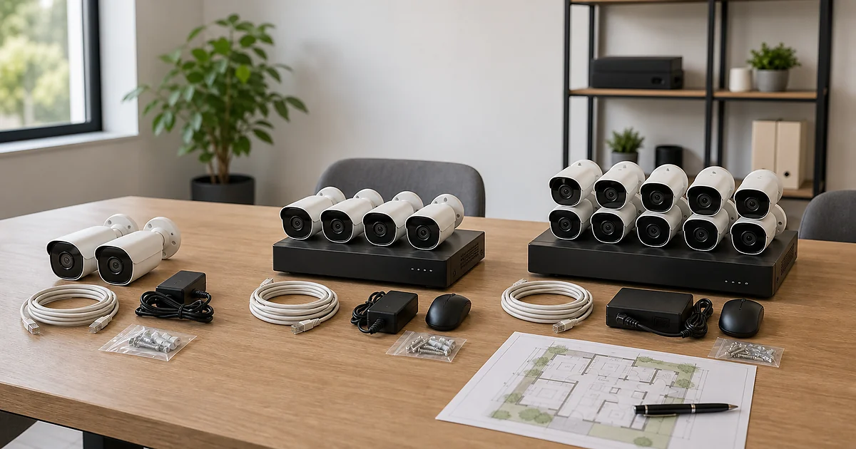 Cena videonadzora za hišo: realni primeri za 2, 4 in 8 kamer