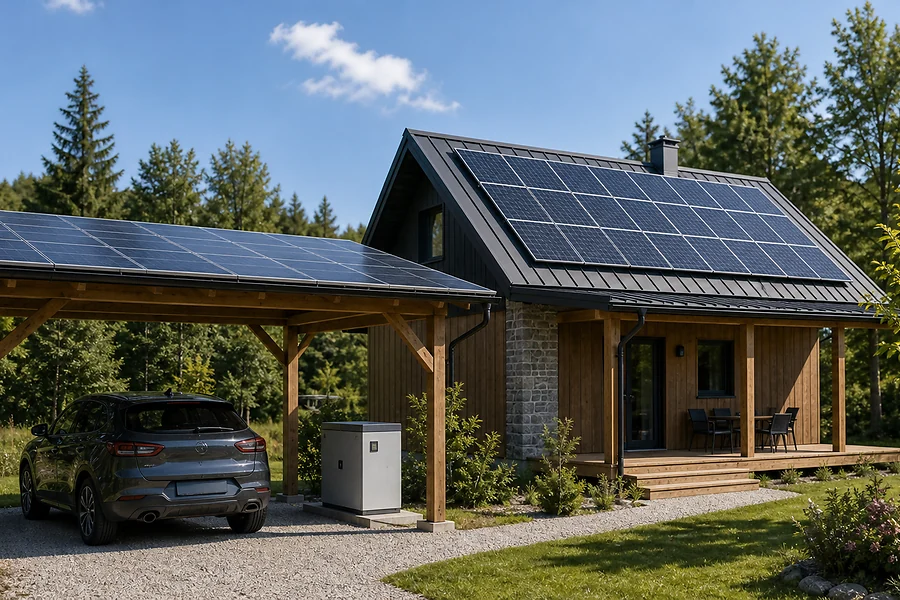 Primer montaže Domavi za solar za vikend